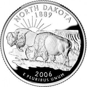 États -Unis D'Amérique 1/4 Dollar North Dakota 2005 Atelier P