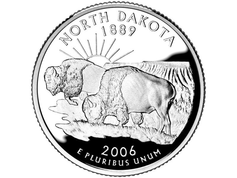 États -Unis D'Amérique 1/4 Dollar North Dakota 2005 Atelier P