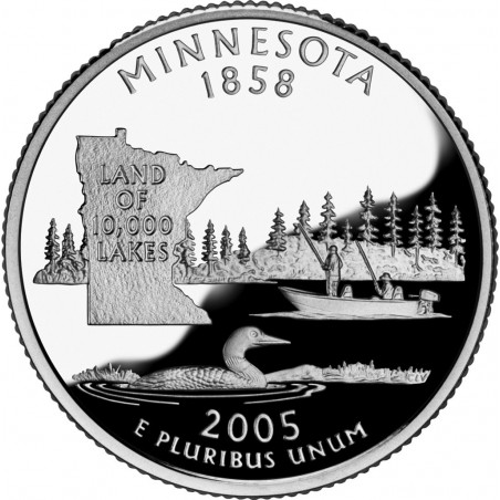 États -Unis D'Amérique 1/4 Dollar Minnesota 2005 Atelier P