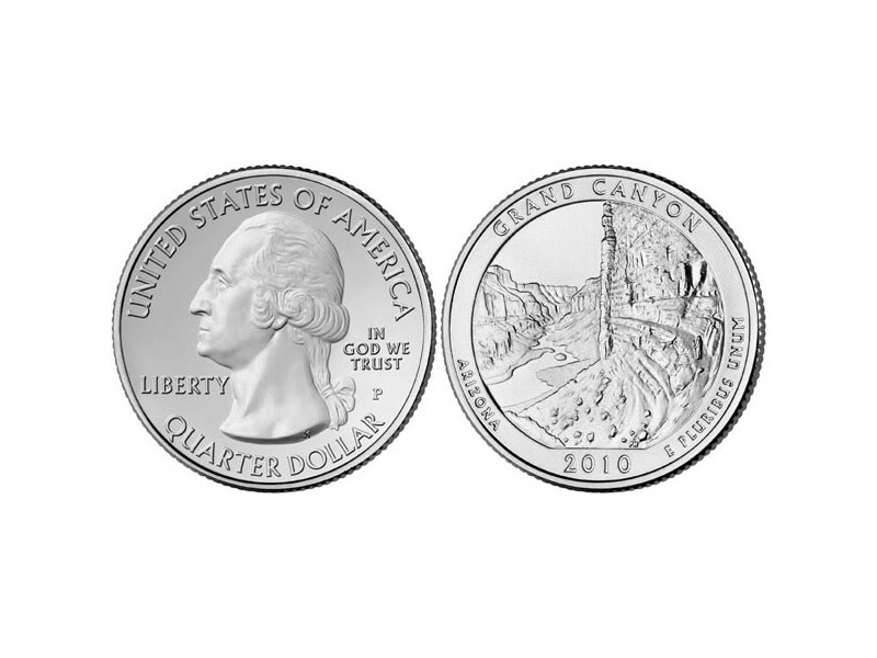 États -Unis D'Amérique 1/4 Dollar Grand Canyon 2010 Atelier P