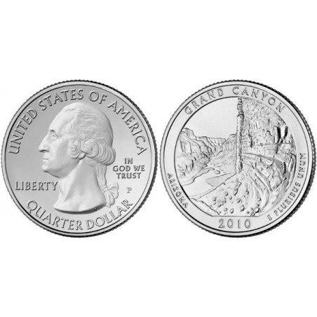 États -Unis D'Amérique 1/4 Dollar Grand Canyon 2010 Atelier P