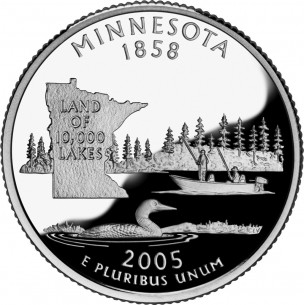 États -Unis D'Amérique 1/4 Dollar Minnesota 2005 Atelier D