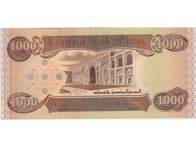 1000 Dinars IRAK 2003 P.93a