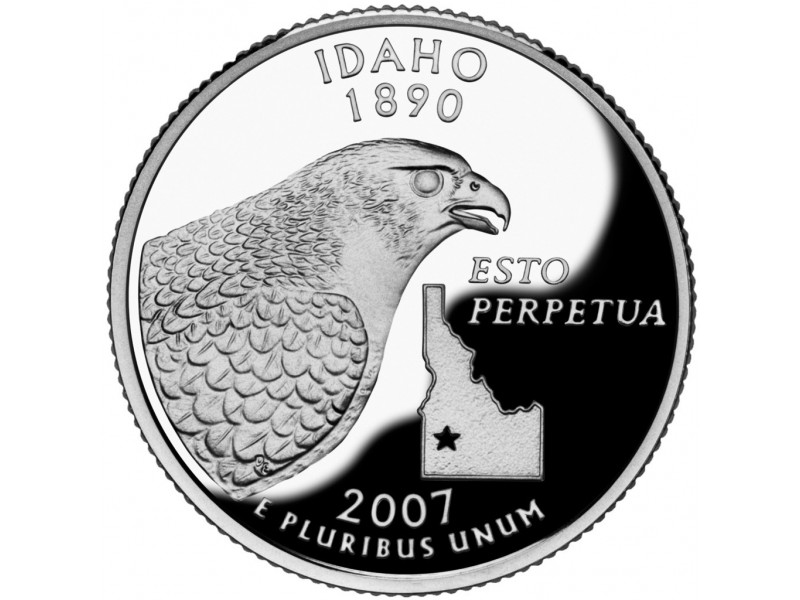 États -Unis D'Amérique 1/4 Dollar Idaho 2007 Atelier D