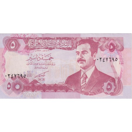 5 Dinars IRAK 1992  Saddam Hussein