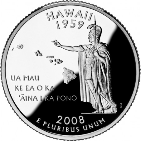États -Unis D'Amérique 1/4 Dollar Hawai 2008 Atelier P