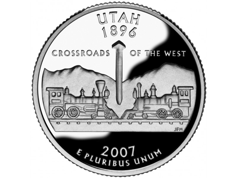 États -Unis D'Amérique 1/4 Dollar Utah 2007 Atelier P