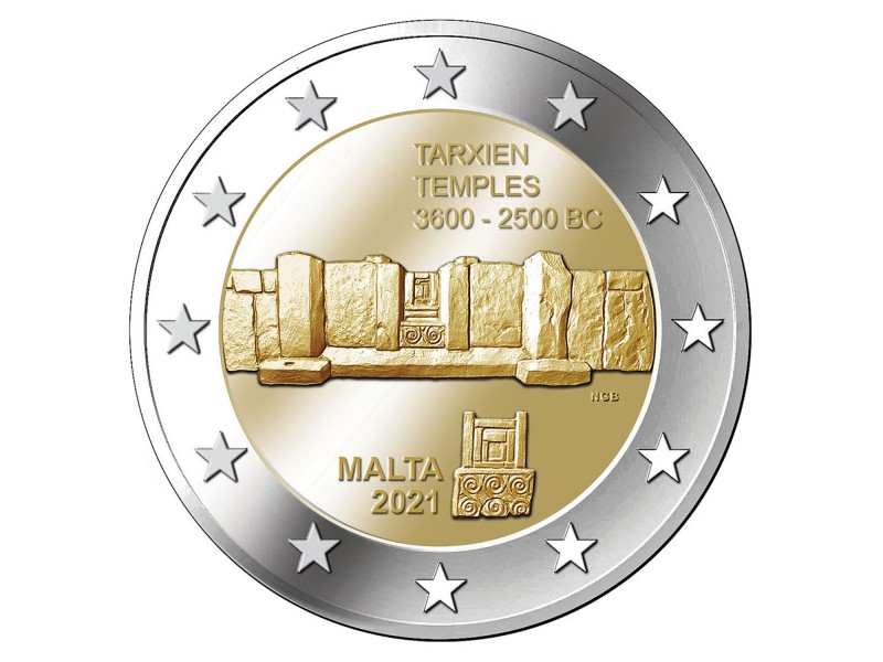 2 Euros MALTE 2021 - Temples de Tarxien