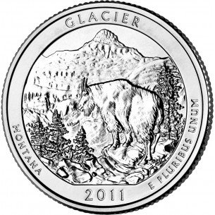 États -Unis D'Amérique 1/4 Dollar Glacier 2011 Atelier D
