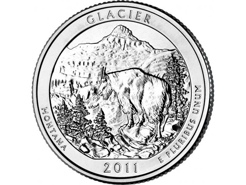 États -Unis D'Amérique 1/4 Dollar Glacier 2011 Atelier D
