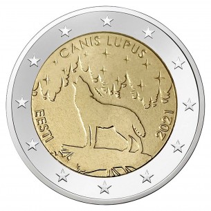 2 Euros ESTONIE 2021 - Le Loup
