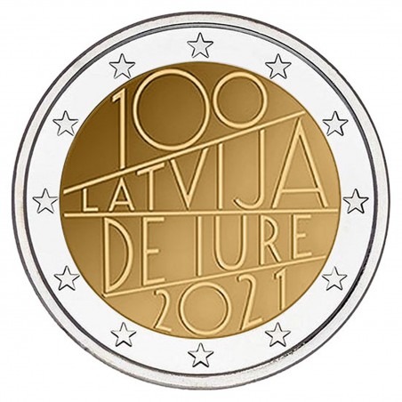2 Euro LETTONIE 2021 - Reconnaissance de la république LETTONE
