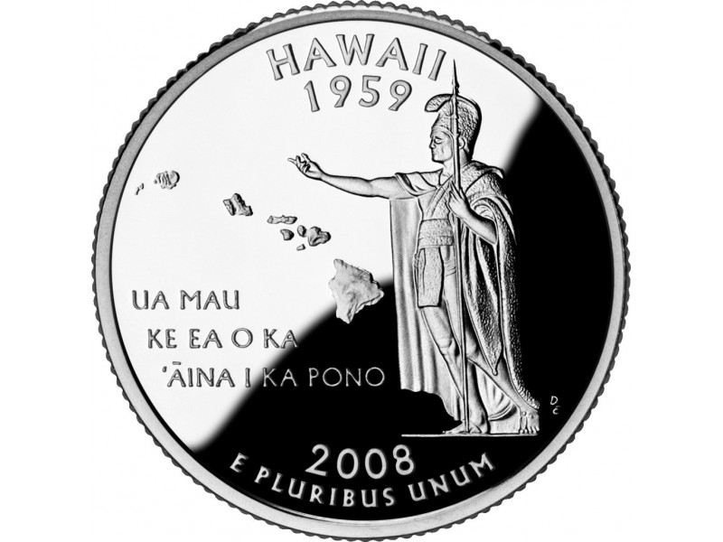 États -Unis D'Amérique 1/4 Dollar Hawai 2008 Atelier D
