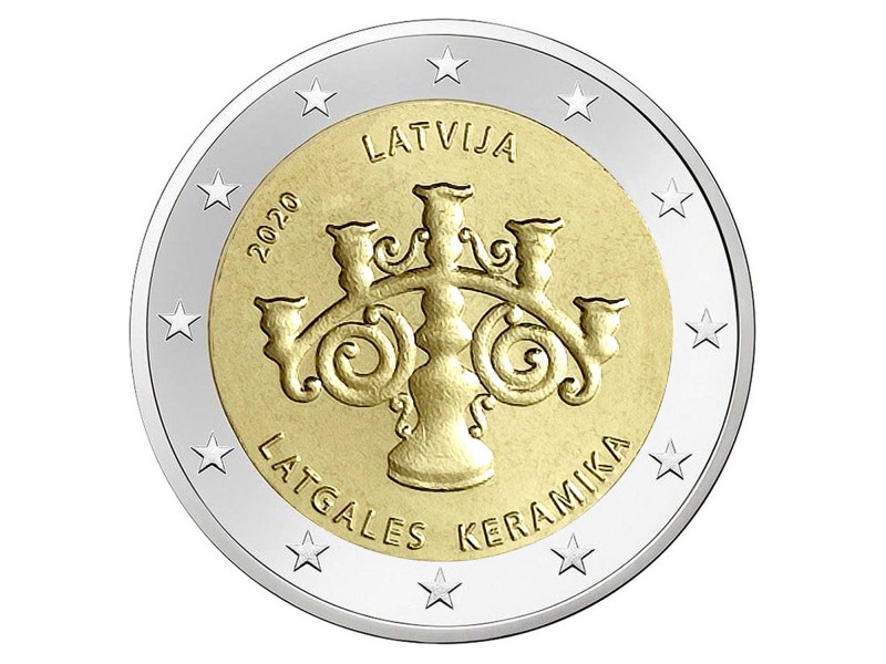 2 Euros LETTONIE 2021 - Céramique Lettone