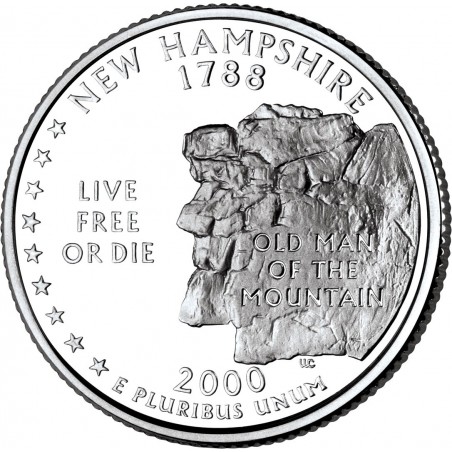 États -Unis D'Amérique 1/4 Dollar New Hampshire 2000 Atelier D