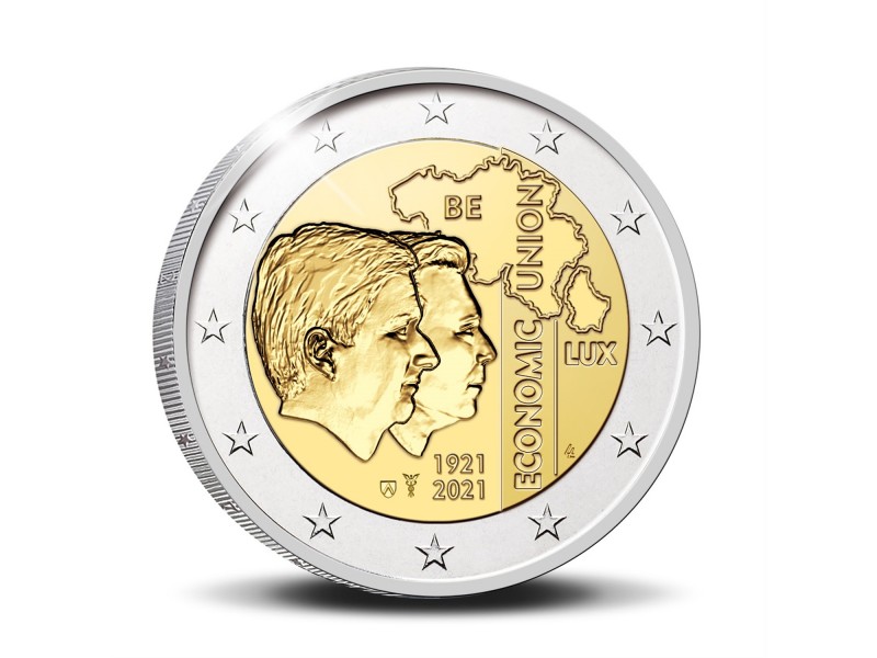 2 Euros BELGIQUE 2021 -Union économique belgo-luxembourgeoise