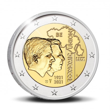 2 Euros BELGIQUE 2021 -Union économique belgo-luxembourgeoise