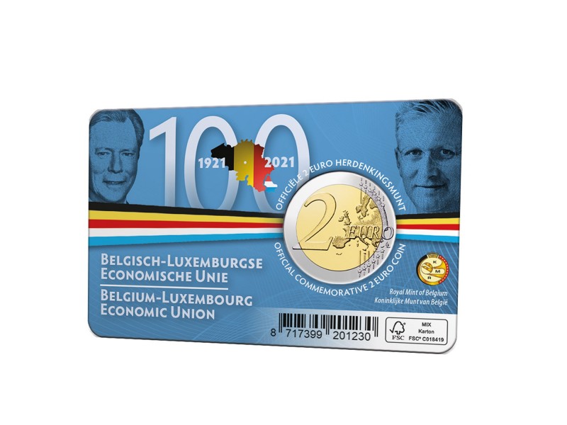 2 Euros BELGIQUE 2021, Union économique...