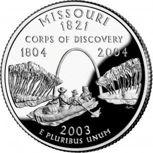 États -Unis D'Amérique 1/4 Dollar Missouri 2003 Atelier D