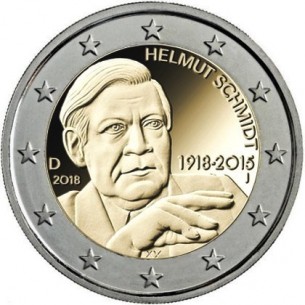 2 Euro Allemagne 2018- Helmut Schmidt. 5 ATELIERS ADFGJ 2
