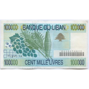100000 Liras LIBAN  1994 P.74  2