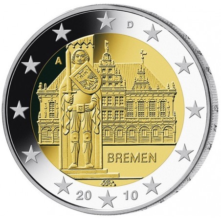 2 Euros Allemagne 2010 - Ville de Brême-- horizondescollectionneurs.com