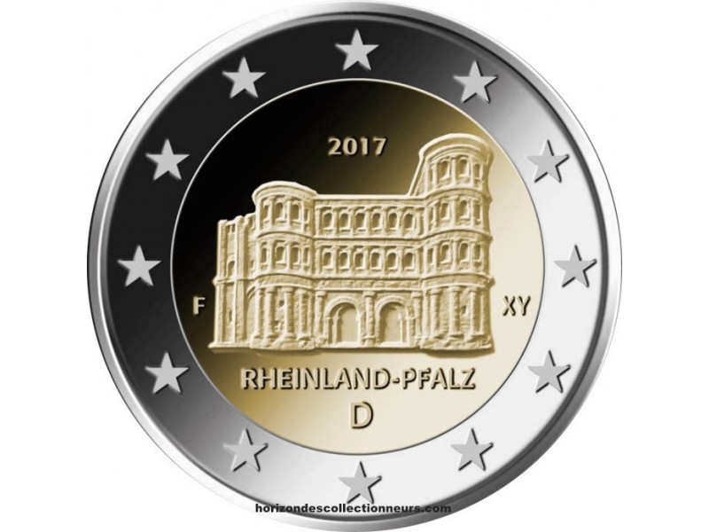 2 euros commémorative Allemagne 2017-la Porta Nigra à Trèves Rhénanie-Palatinat -horizondescollectionneurs.com