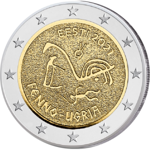 2 Euros Estonie 2021  -Peuples Finno-Ougriens