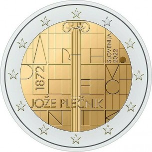 2 Euros SLOVÉNIE 2022 -150 ans de Jože Plečnik