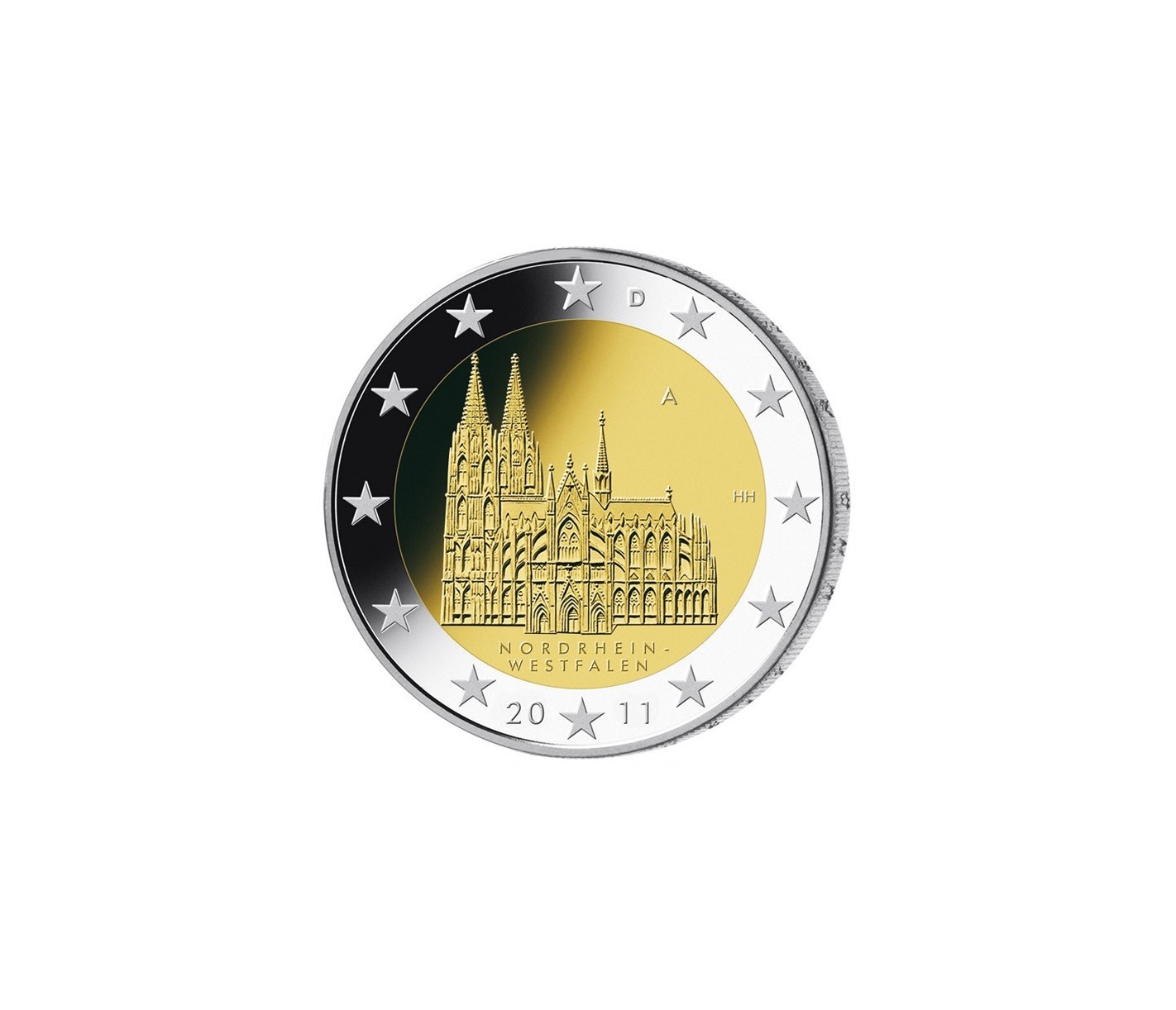 Piece 2 Euros Nordrhein Westfalen 2011 Valeur 2 Euro commémorative Allemagne 2011Atelier A - Cathédrale de Cologne 2011 À  2023