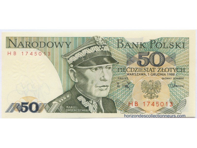 50 Zlotych  POLOGNE  1988 P.142c  