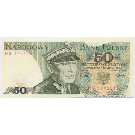 50 Zlotych  POLOGNE  1988 P.142c  