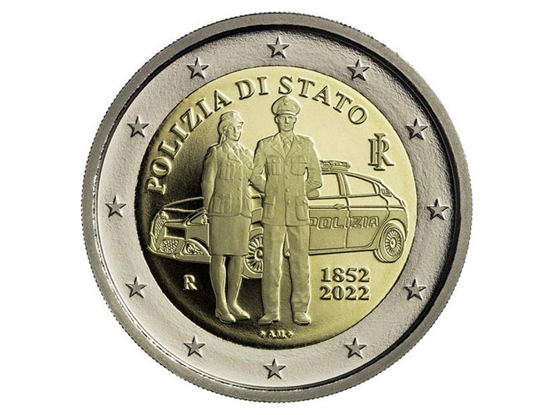 2 Euros ITALIE 2022, Police Italienne