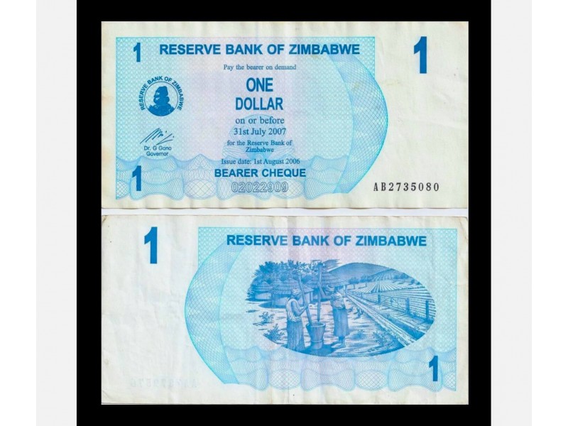 1 Dollar ZIMBABWE 2006 P.37
