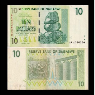 10 Dollars ZIMBABWE 2007 P.67