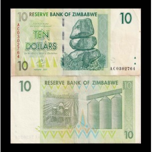 10 Dollars ZIMBABWE 2007 P.67
