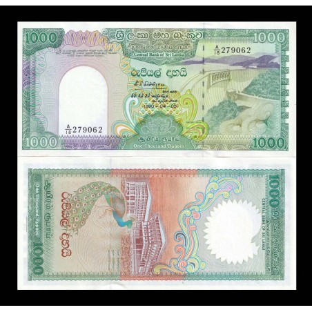 1000 Rupees SRI LANKA 1990 P.101c