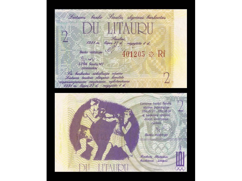 2 Litauru LITUANIE 1991