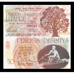 50 Litauru LITUANIE 1991