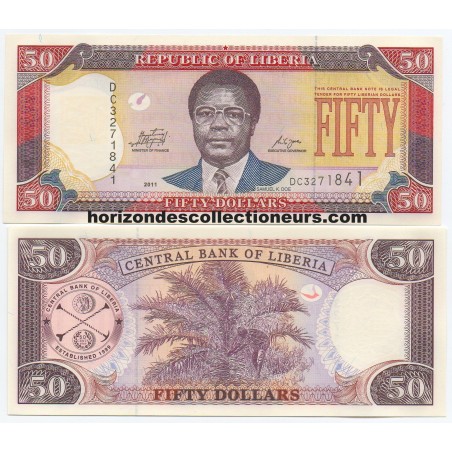 50 Dollars LIBERIA 2011 P.29e NEUF / UNC