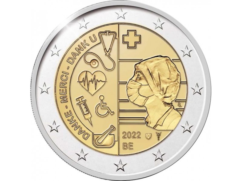 2 Euros BELGIQUE 2022, Hommage aux soignants...