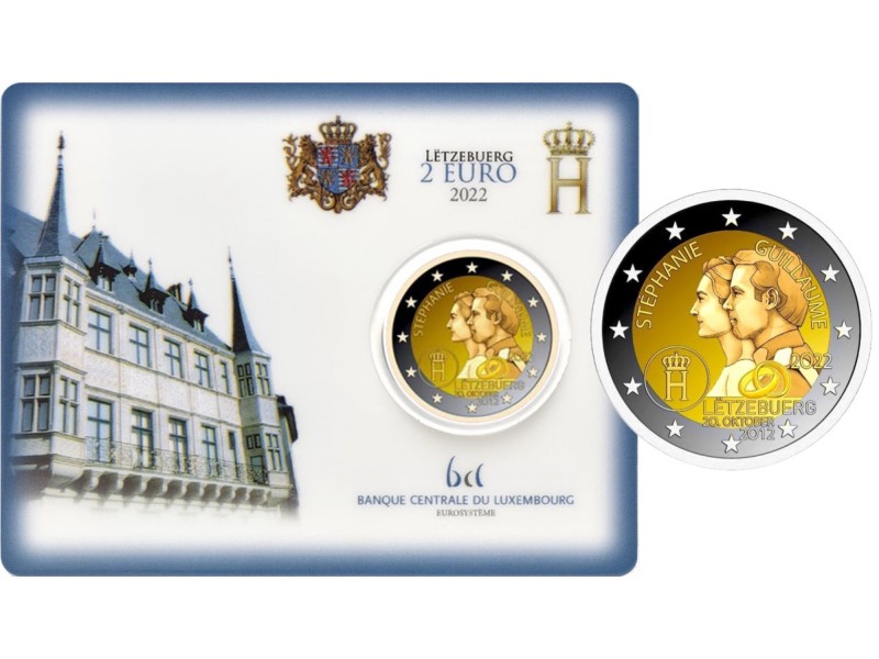 BU Coincard LUXEMBOURG 2022 - 10e Anniversaire de mariage du grand-duc