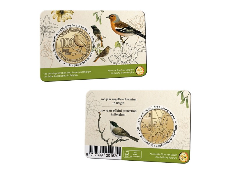 BU COINCARD 2,50 Euros BELGIQUE 2022, 100 Ans...