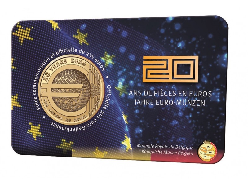 2,5 Euros BELGIQUE 2022 - 20 ans de pièces en euro