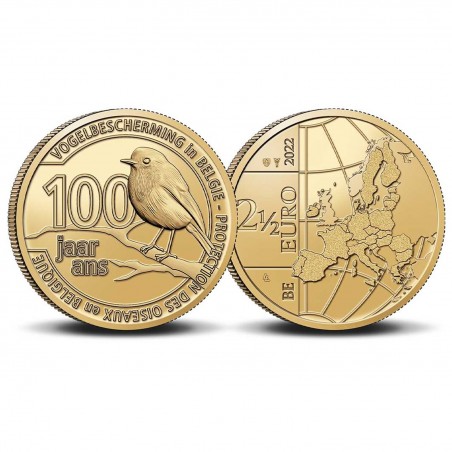 2,5 Euros BELGIQUE 2022 - 100 ans de protection des oiseaux