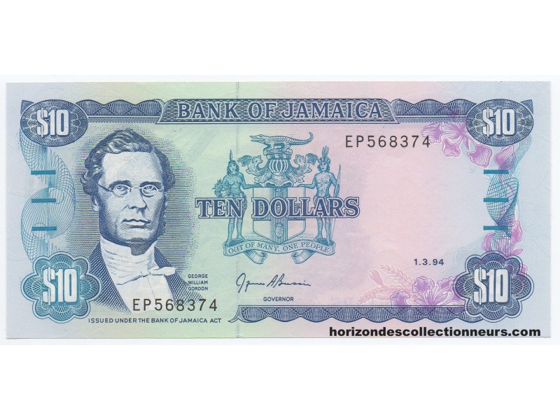 10 Dollars JAMAÏQUE1994 P.71e