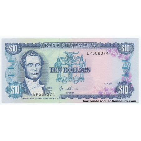 10 Dollars JAMAÏQUE1994 P.71e