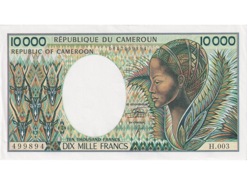 10000 Francs CAMEROUN 1990 P.23