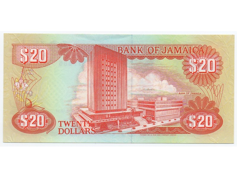 20 Dollars JAMAÏQUE 1991 P.72d NEUF/UNC