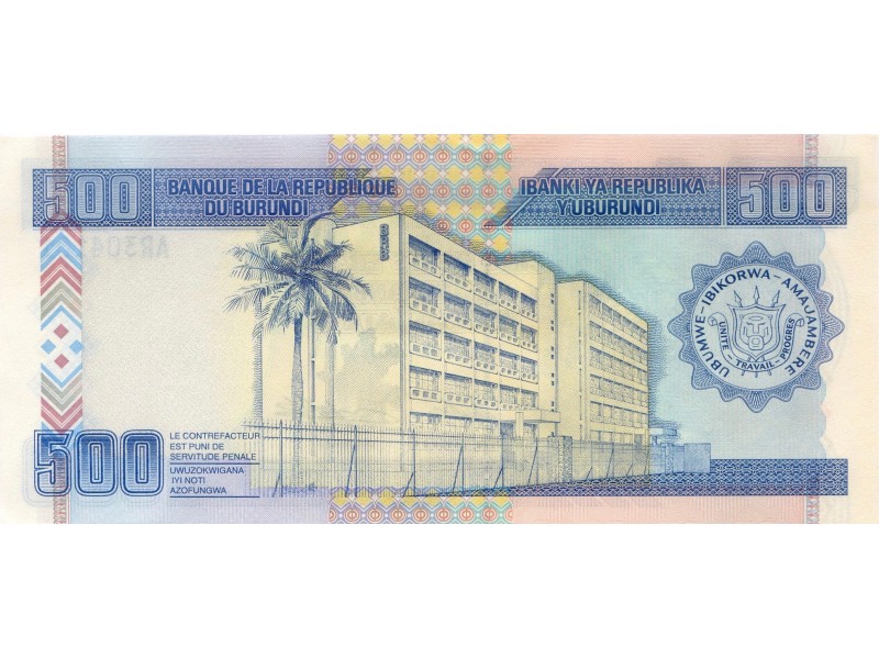 500 Francs BURUNDI 2003 P.38b  AR304101